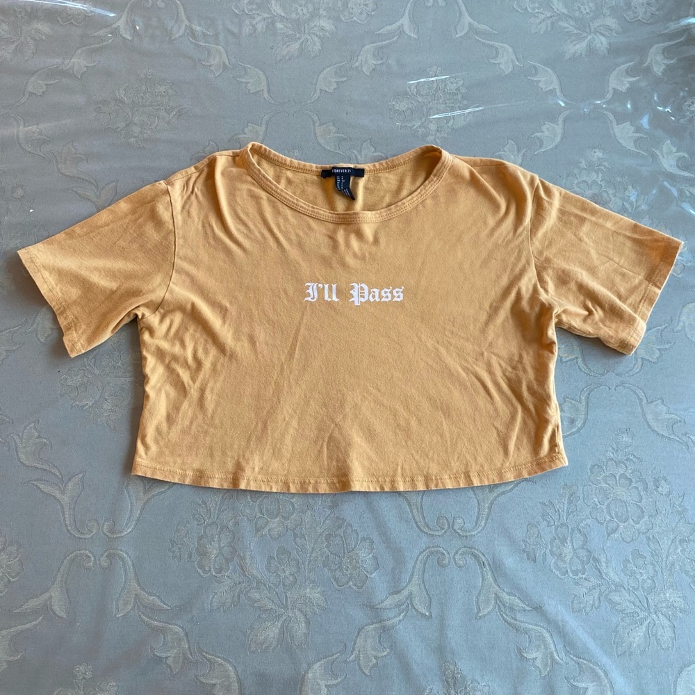 Forever 21 Yellow T-Shirt